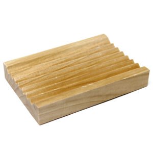 Jabonera clásica de caoba - Rectangular