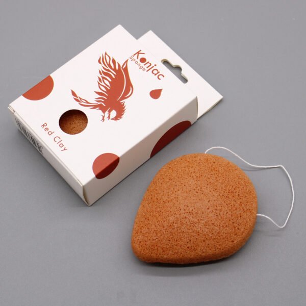 Esponja Facial Konjac - Arcilla Roja - Rejuvenecedor - Imagen 2