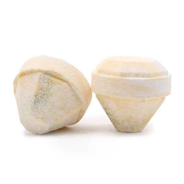 Bomba de Baño de Piedras Preciosas - Blanca y Azul - Imagen 2